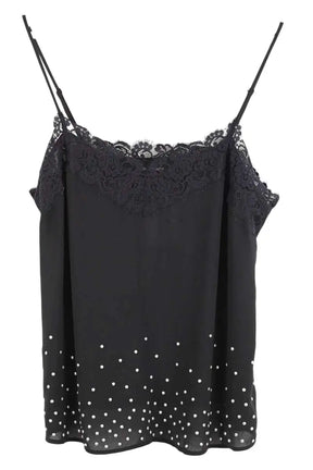 Top sans manche The Kooples Noir en Synthétique, taille L - Seconde Main