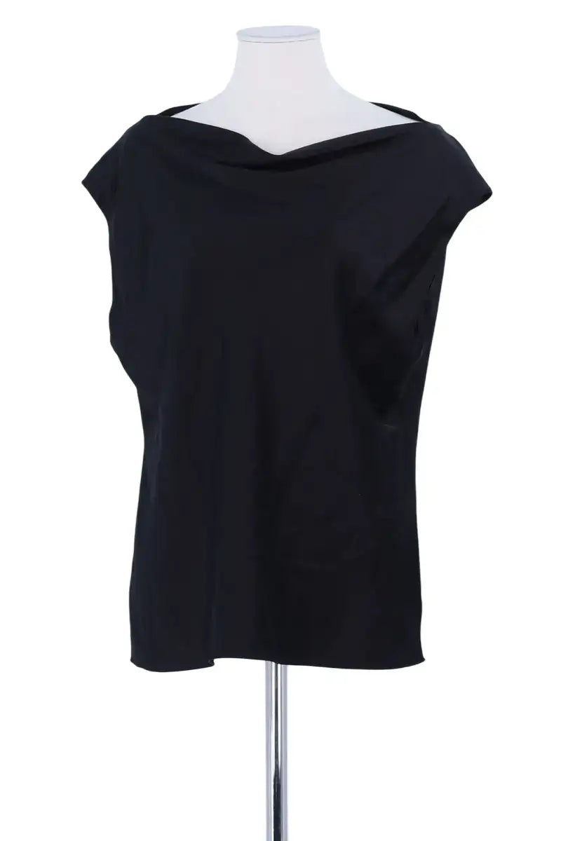 Top sans manche Theory Noir en Soie, taille XL - Seconde Main