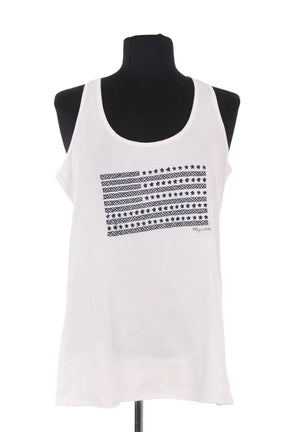 Top sans manche Tommy Hilfiger Blanc en Coton, taille XS - Seconde Main