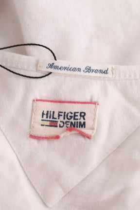 Top sans manche Tommy Hilfiger Blanc en Coton