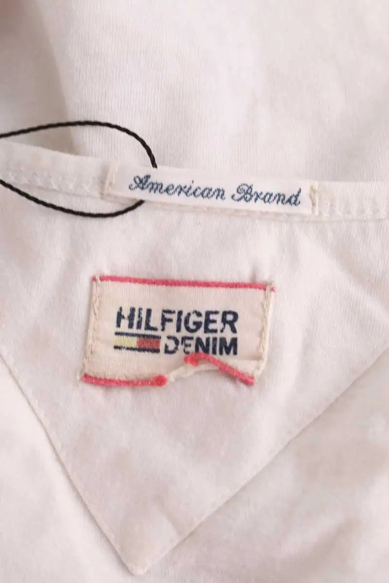 Top sans manche Tommy Hilfiger Blanc en Coton