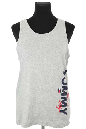Top sans manche Tommy Hilfiger Gris en Coton, taille M - Seconde Main