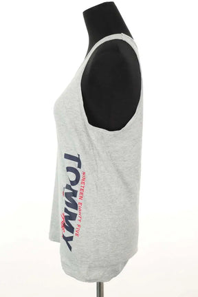 Top sans manche Tommy Hilfiger Gris en Coton