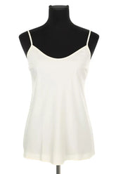 Top sans manche Tory Burch Beige en Viscose, taille XS - Seconde Main