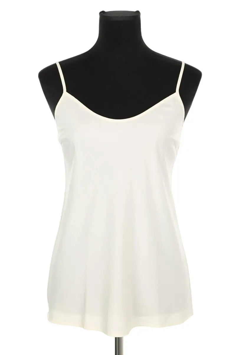 Top sans manche Tory Burch Beige en Viscose, taille XS - Seconde Main
