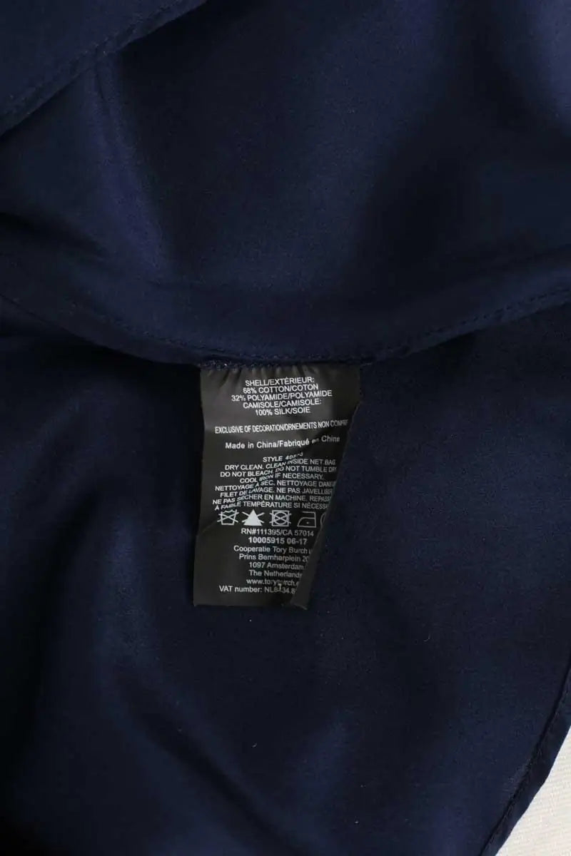 Top sans manche Tory Burch Marine en Viscose