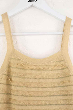 Top sans manche Tresse Doré en Synthétique