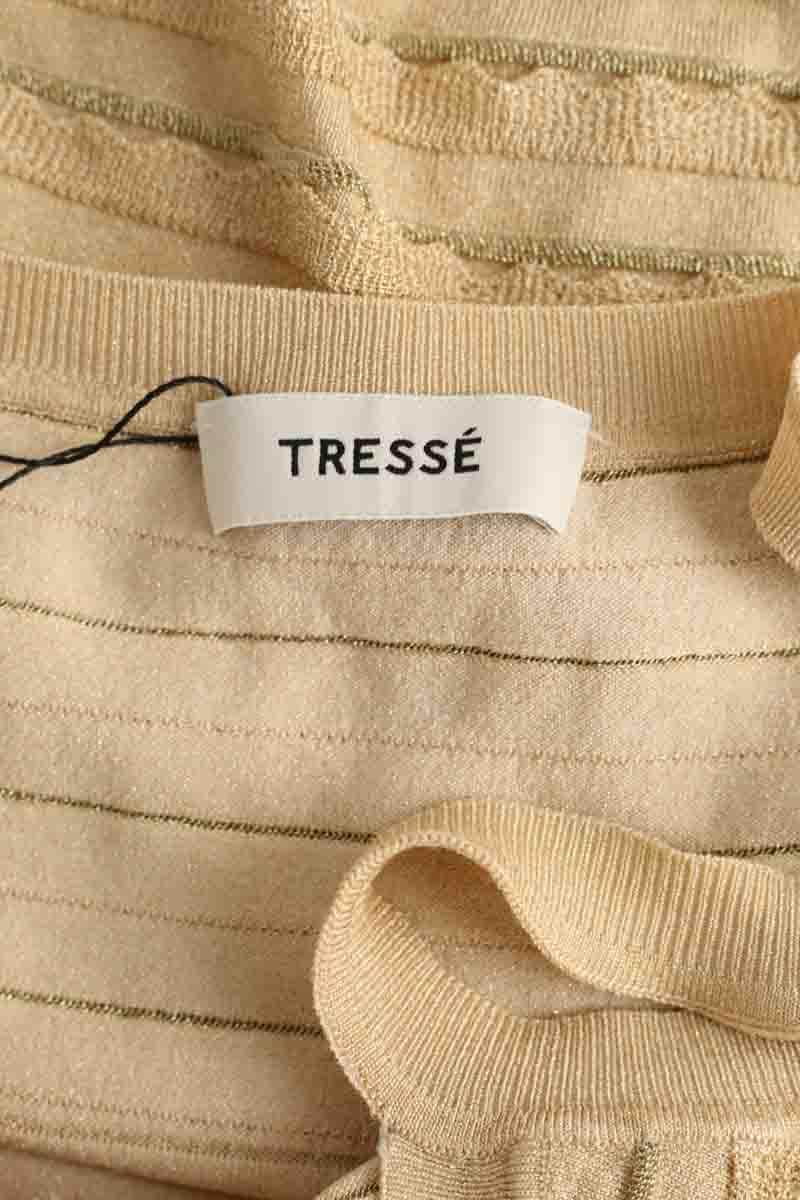 Top sans manche Tresse Doré en Synthétique