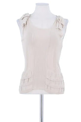 Top sans manche Valentino Beige en Viscose, taille M - Seconde Main
