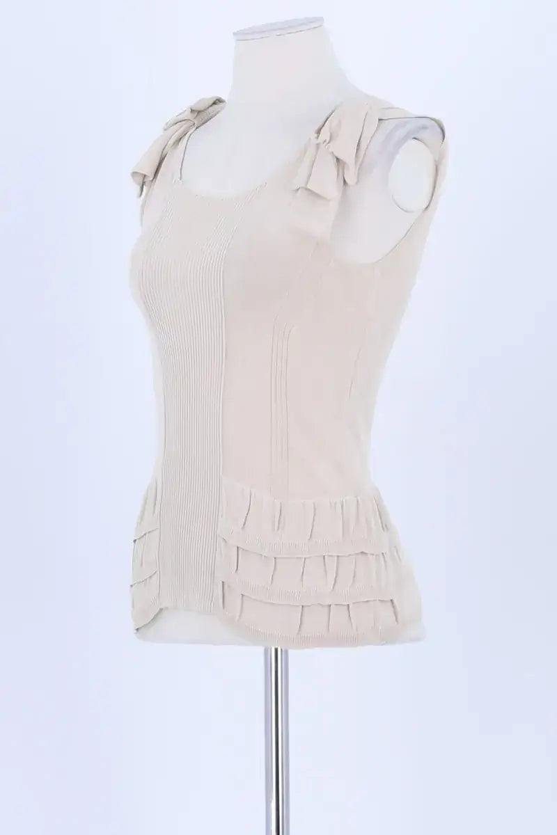 Top sans manche Valentino Beige en Viscose