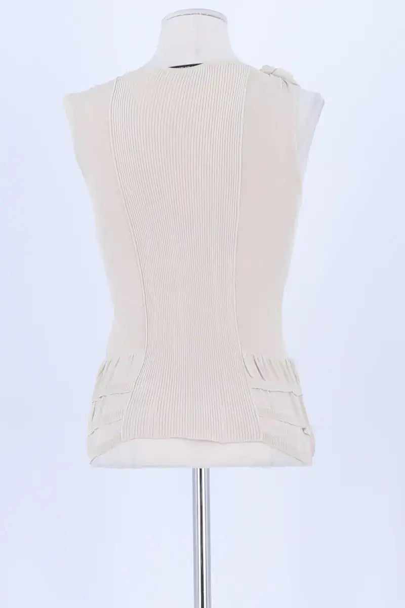 Top sans manche Valentino Beige en Viscose
