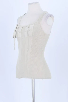 Top sans manche Valentino Beige en Viscose