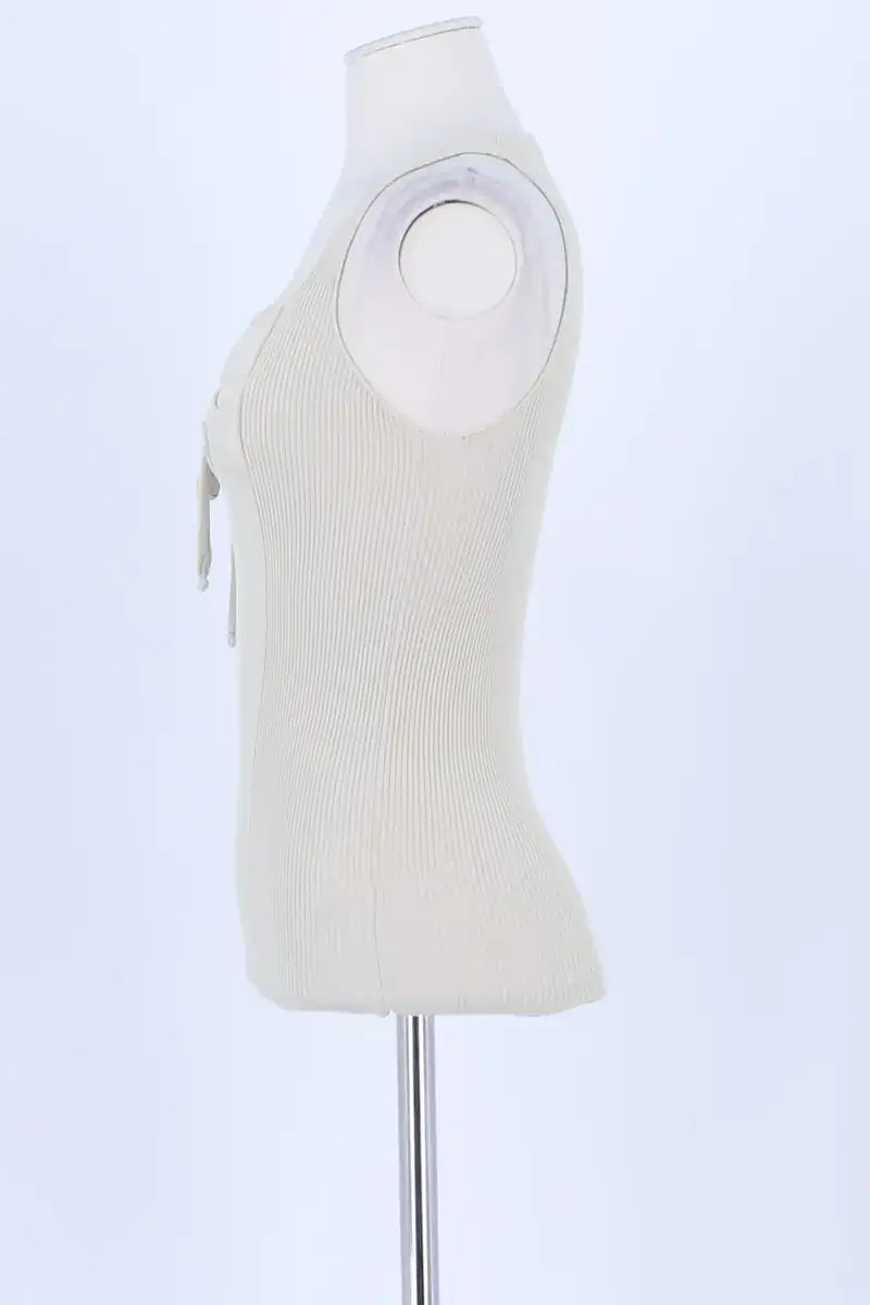 Top sans manche Valentino Beige en Viscose