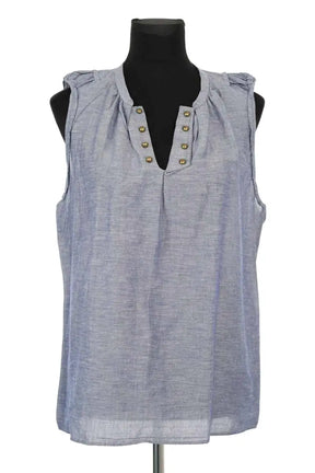 Top sans manche Vanessa Bruno Bleu en Coton, taille M - Seconde Main
