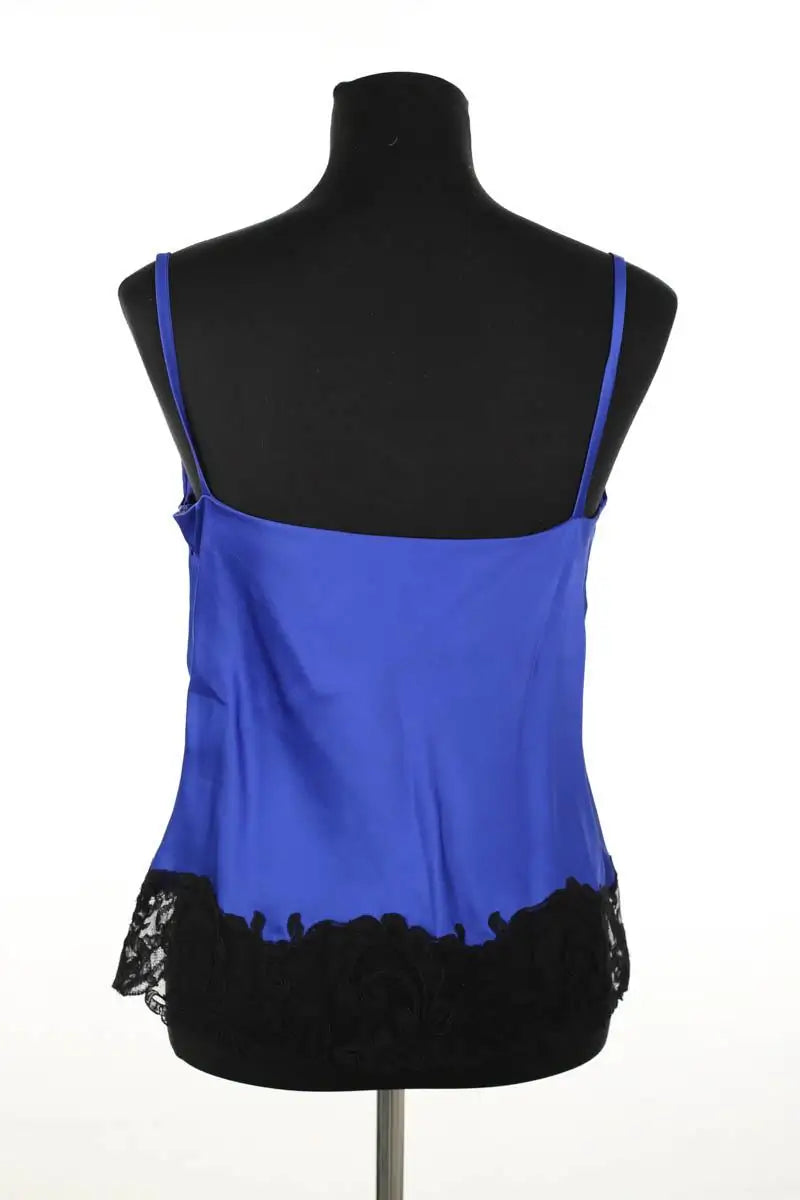Top sans manche Versace Bleu en Synthétique
