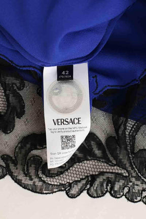 Top sans manche Versace Bleu en Synthétique