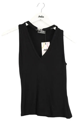 Top sans manche Versace Noir en Synthétique, taille S - Seconde Main