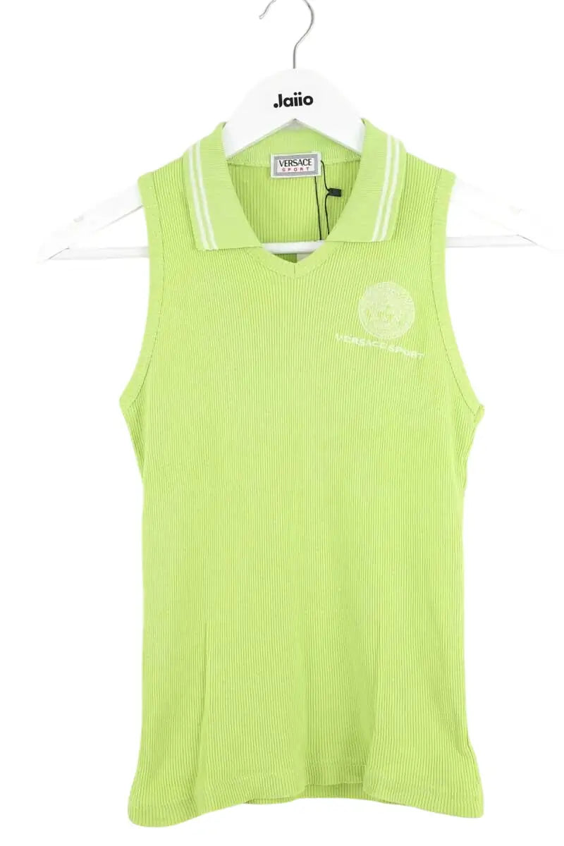 Top sans manche Versace Vert en Coton, taille M - Seconde Main
