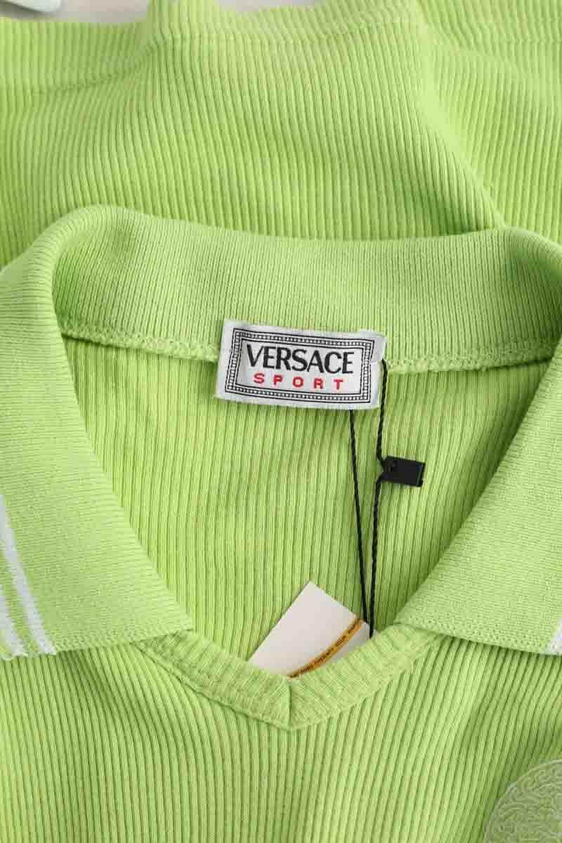 Top sans manche Versace Vert en Coton