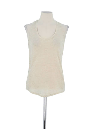 Top sans manche Zadig & Voltaire Beige en Lin, taille XS - Seconde Main