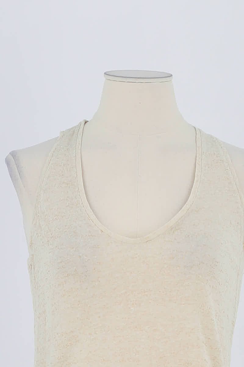 Top sans manche Zadig & Voltaire Beige en Lin