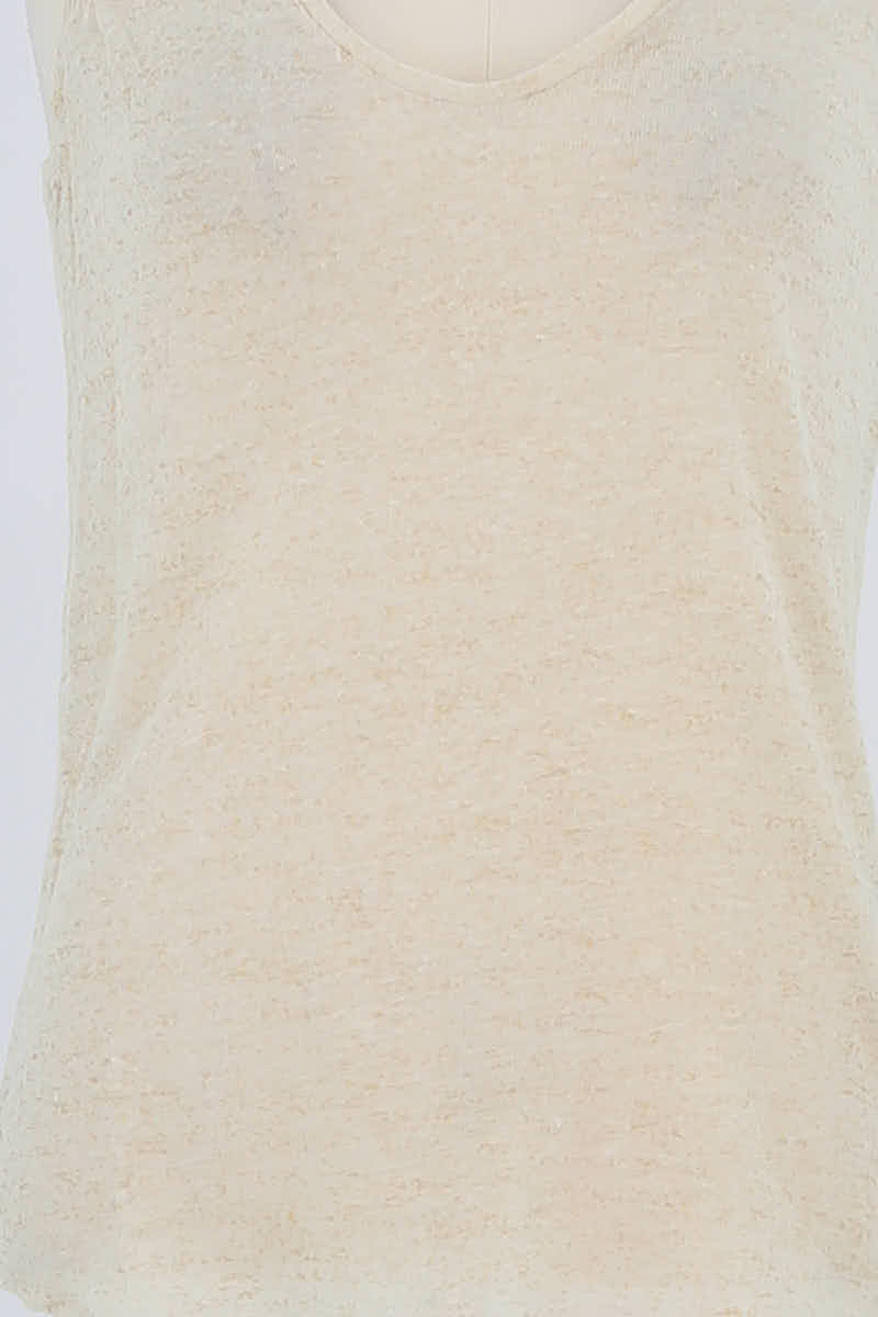 Top sans manche Zadig & Voltaire Beige en Lin