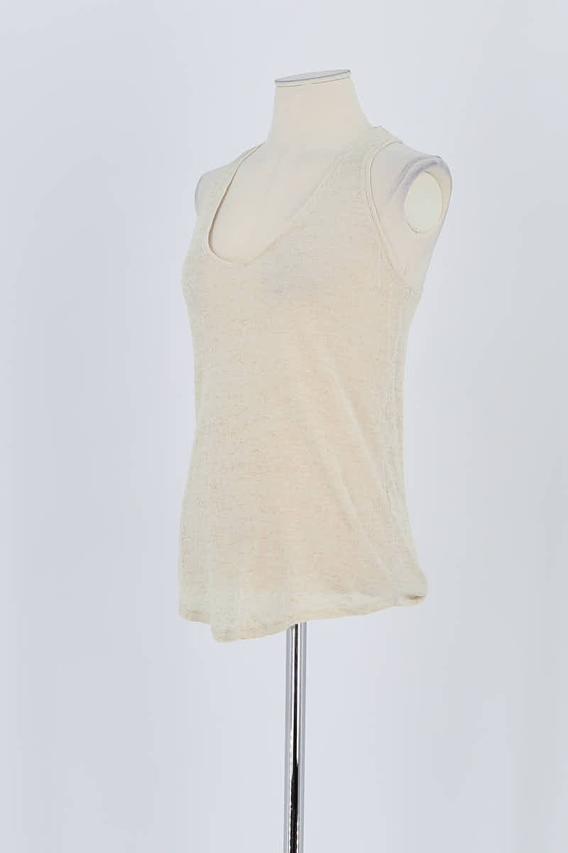 Top sans manche Zadig & Voltaire Beige en Lin