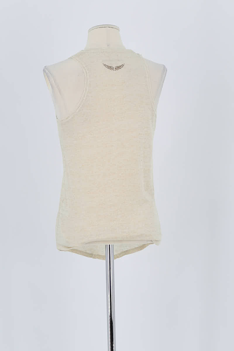 Top sans manche Zadig & Voltaire Beige en Lin