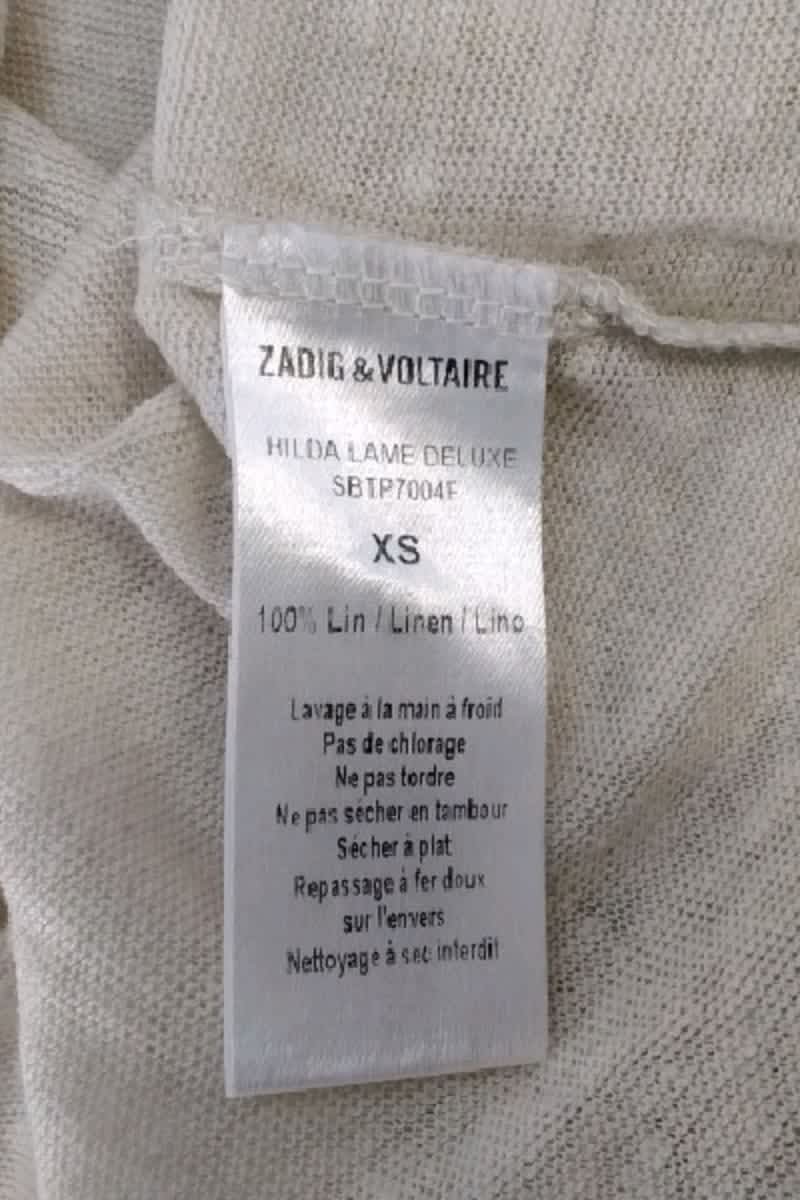 Top sans manche Zadig & Voltaire Beige en Lin