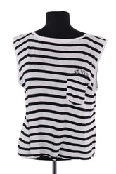Top sans manche Zadig & Voltaire Blanc en Coton, taille S - Seconde Main