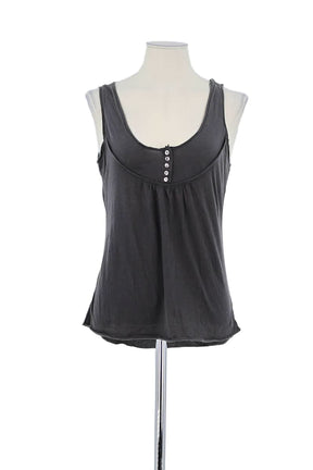 Top sans manche Zadig & Voltaire Gris en Coton, taille M - Seconde Main