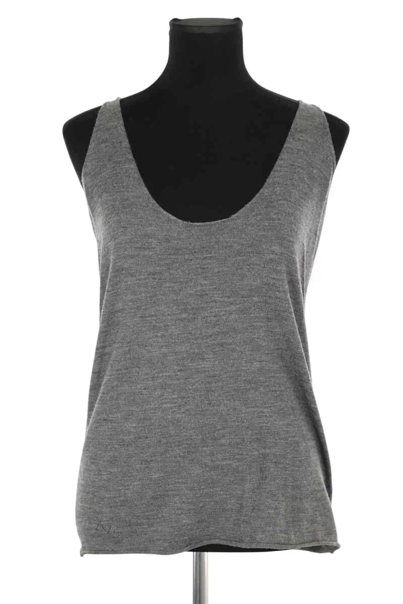 Top sans manche Zadig & Voltaire Gris en Laine, taille S - Seconde Main