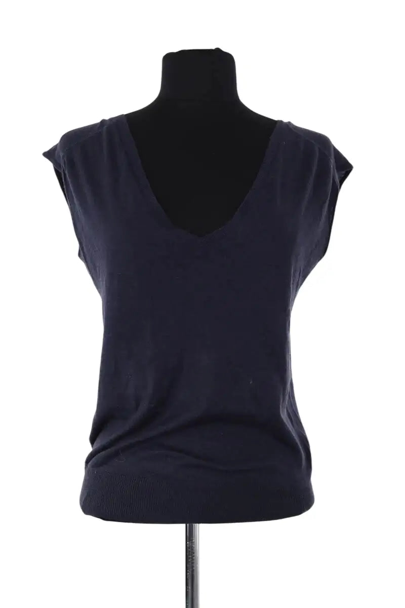 Top sans manche Zadig & Voltaire Marine en Soie, taille S - Seconde Main