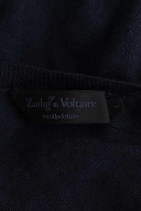 Top sans manche Zadig & Voltaire Marine en Soie
