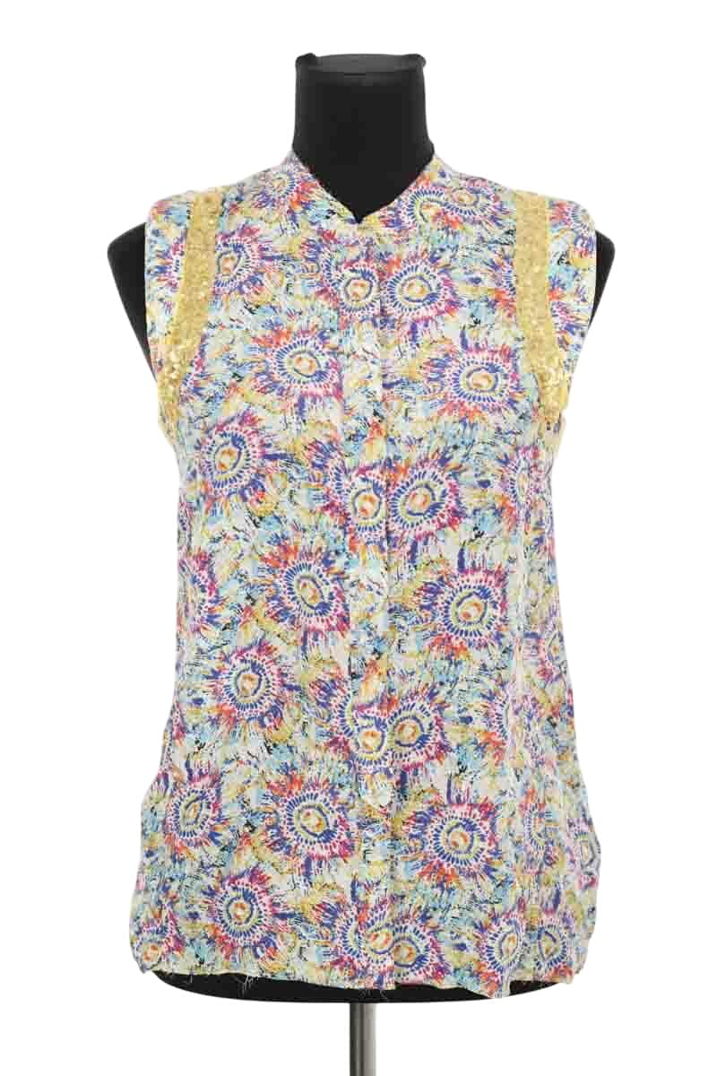 Top sans manche Zadig & Voltaire Multicolore en Soie, taille S - Seconde Main