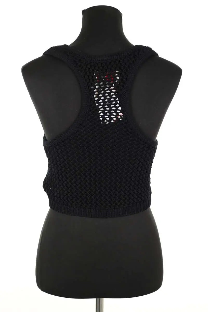 Top sans manche Zadig & Voltaire Nabya crochet Noir en Coton