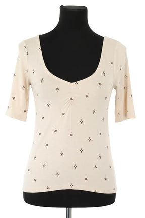 Top Sessun Beige en Viscose, taille S - Seconde Main