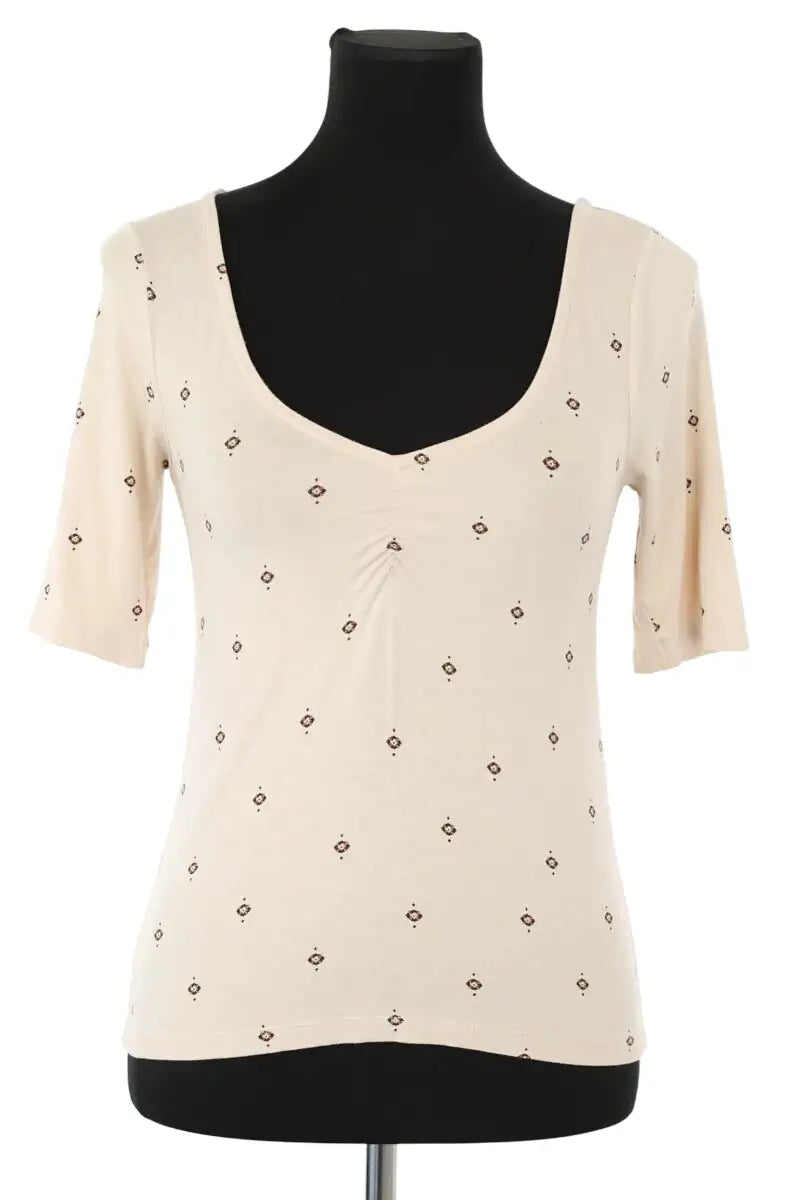 Top Sessun Beige en Viscose, taille S - Seconde Main