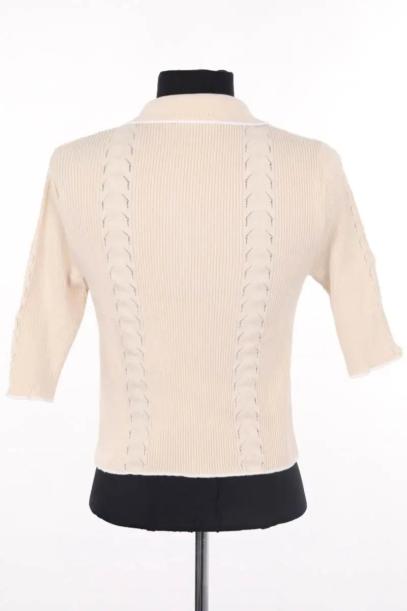 Top Sessun Jodi Ecru en Coton