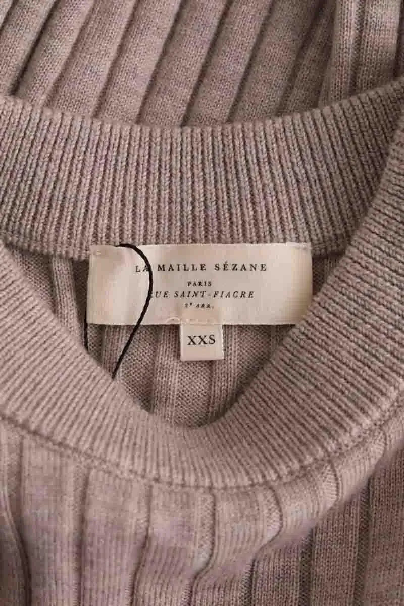 Top Sézane Beige en Laine