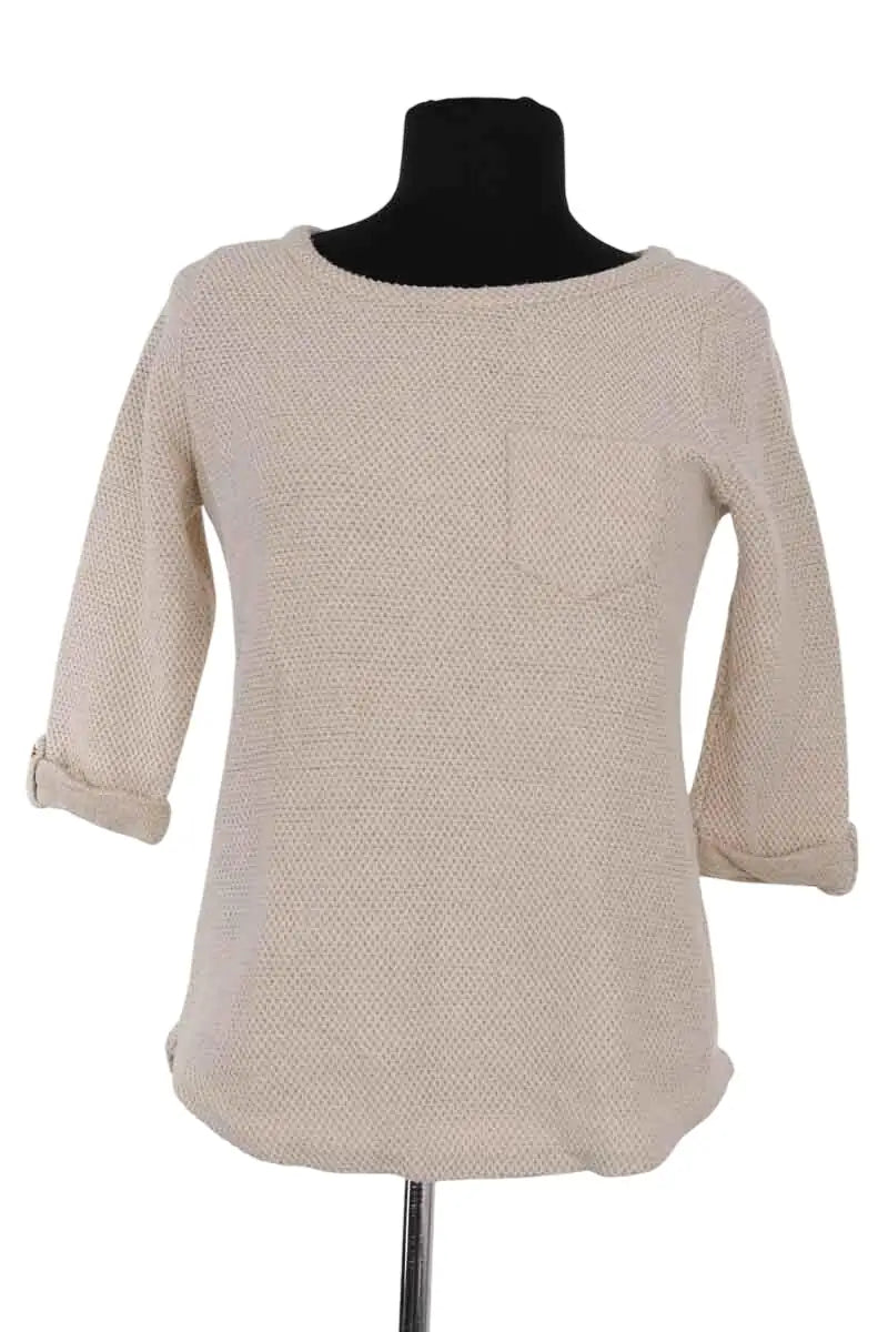 Top Sézane Ecru en Coton, taille S - Seconde Main
