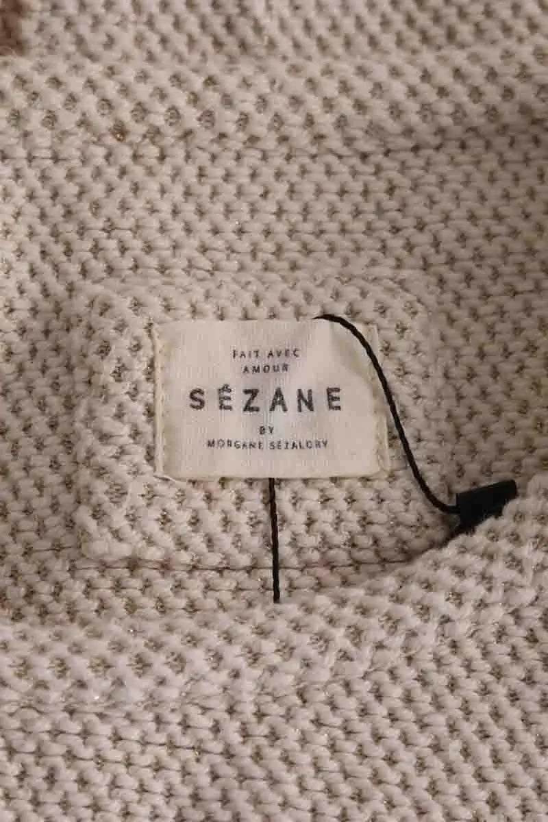 Top Sézane Ecru en Coton