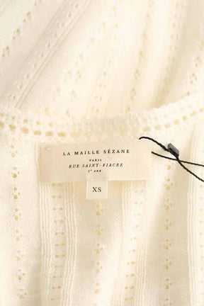 Top Sézane Ecru en Laine