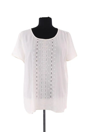 Top Sézane Ecru en Soie, taille L - Seconde Main