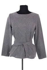 Top Sézane Gris en Coton, taille XS - Seconde Main