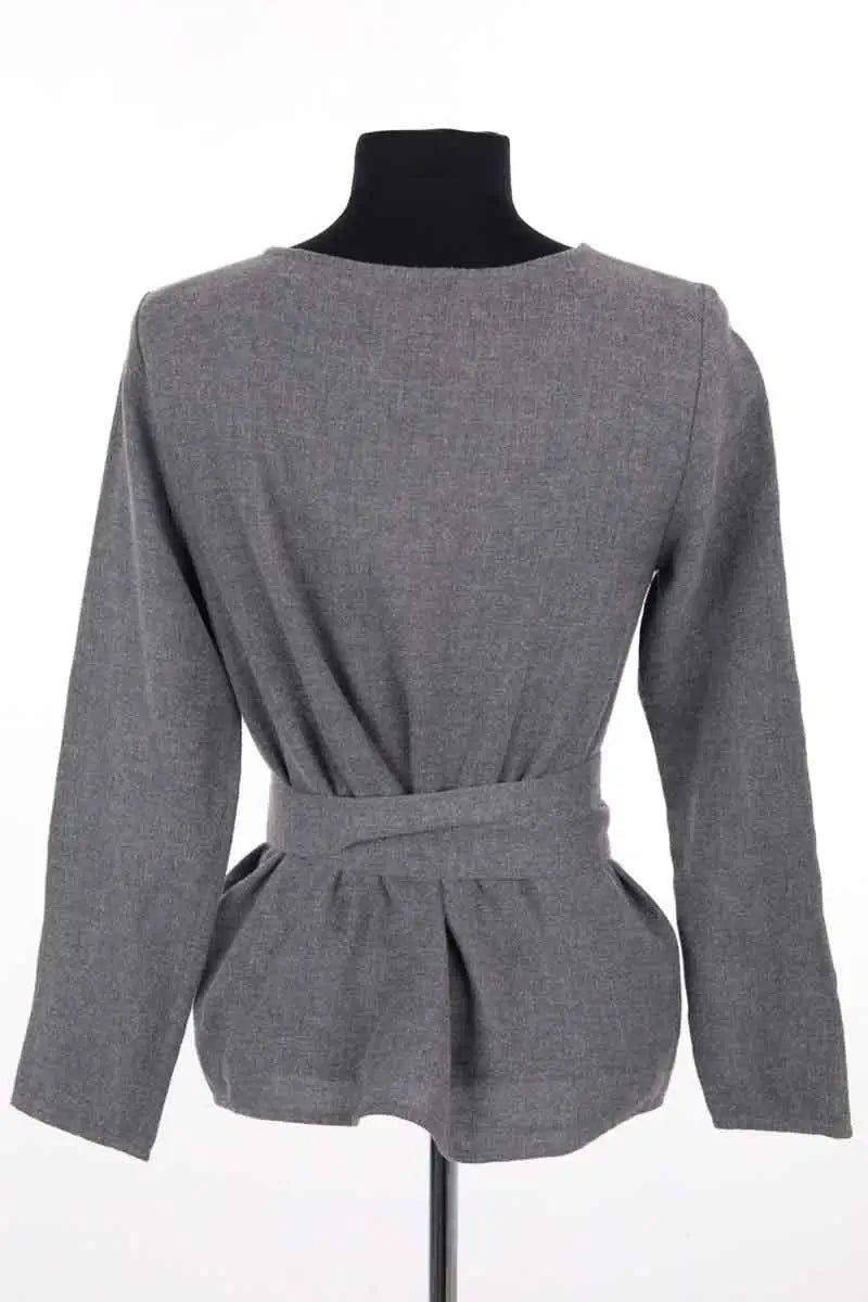 Top Sézane Gris en Coton