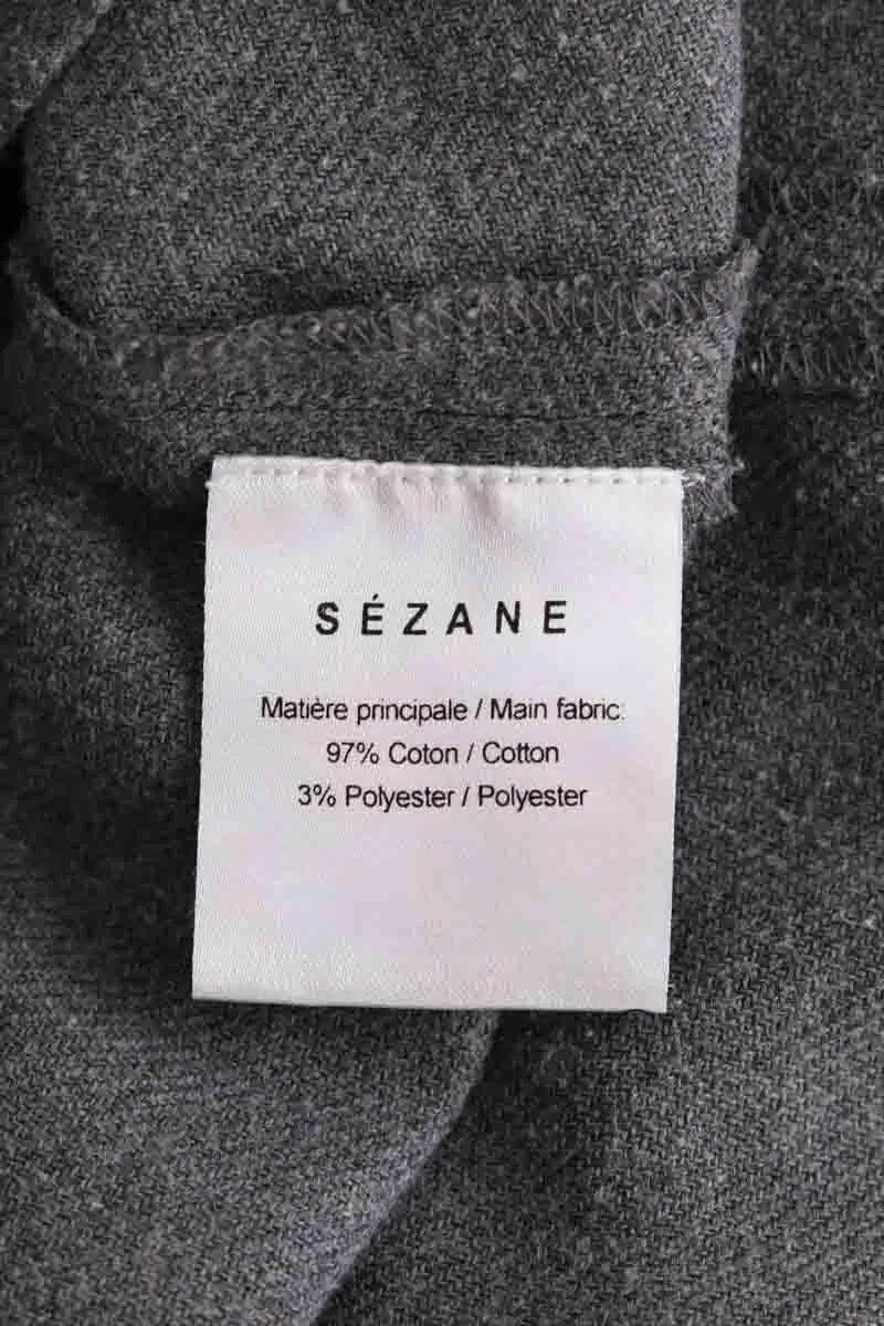 Top Sézane Gris en Coton