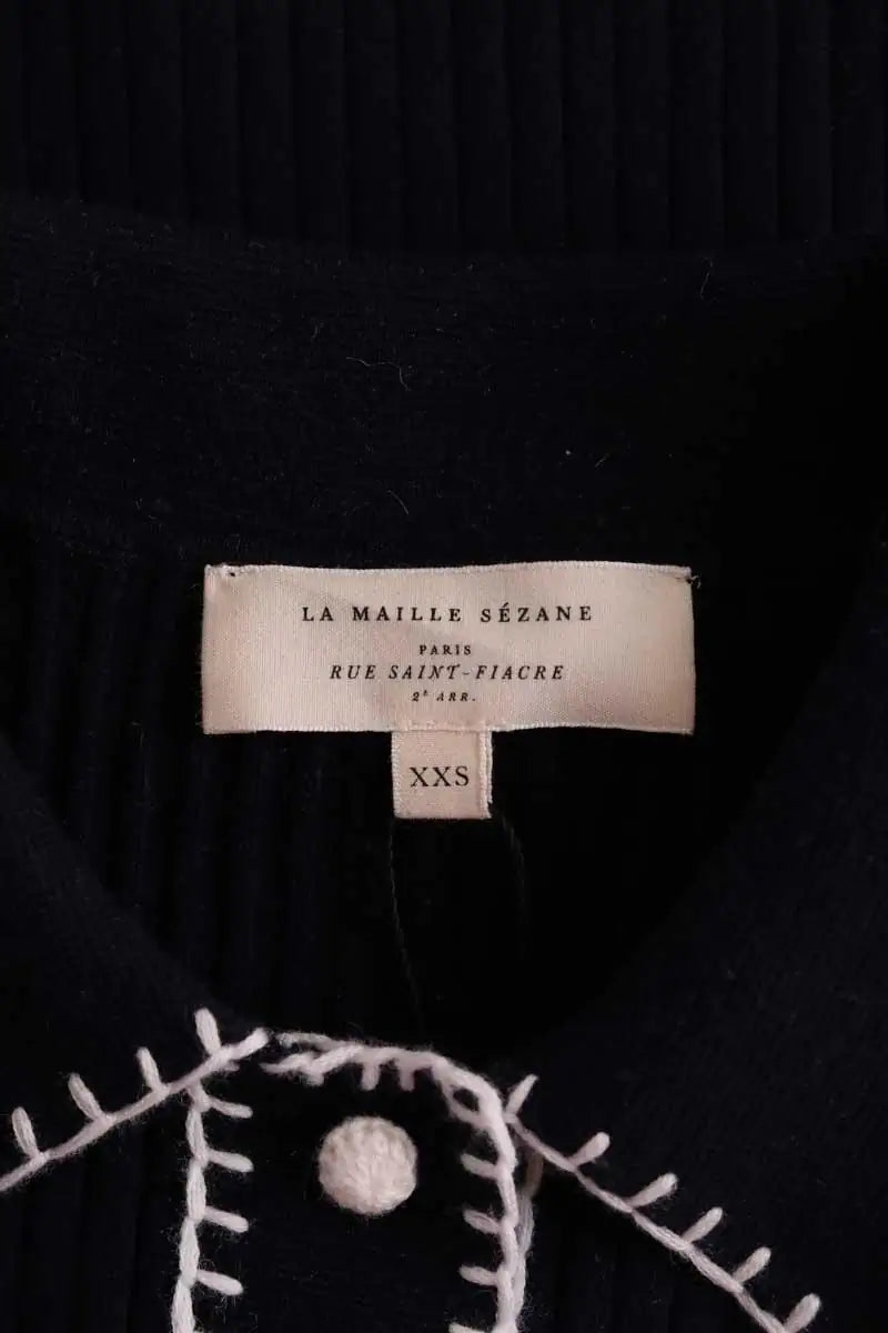 Top Sézane Marine en Laine