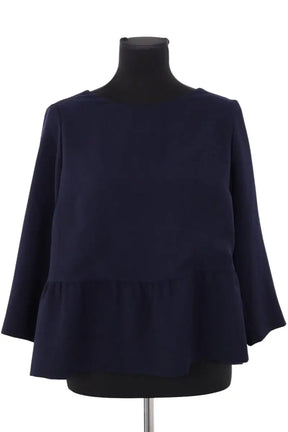 Top Sézane Marine en Synthétique, taille L - Seconde Main