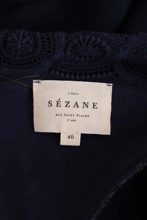 Top Sézane Marine en Synthétique
